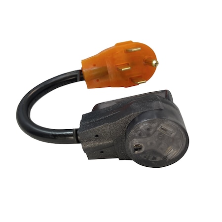 Reliance Controls Plug Adapter, SJTW, TT-30R, 14-50P, 12 in, Black/Orange AC52RV
